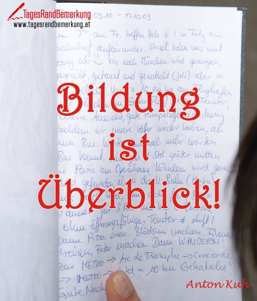 Bildung ist Überblick!