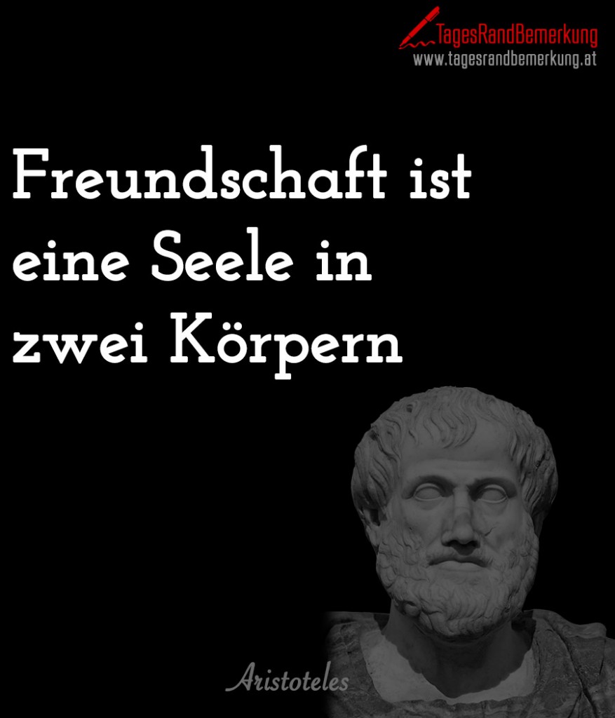 Freundschaft ist eine Seele in zwei Körpern