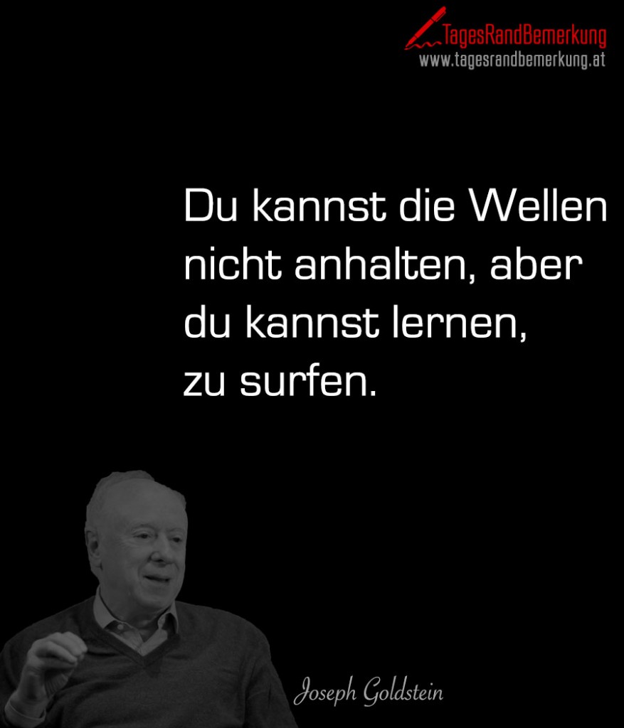 Du kannst die Wellen nicht anhalten, aber du kannst lernen, zu surfen.