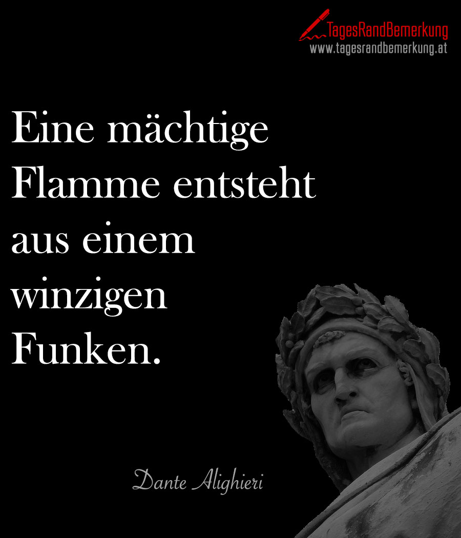 Eine mächtige Flamme entsteht aus einem winzigen Funken.