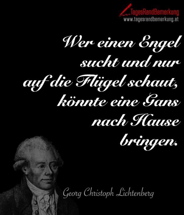 Zitate mit dem Schlagwort Christoph Lichtenberg der Die