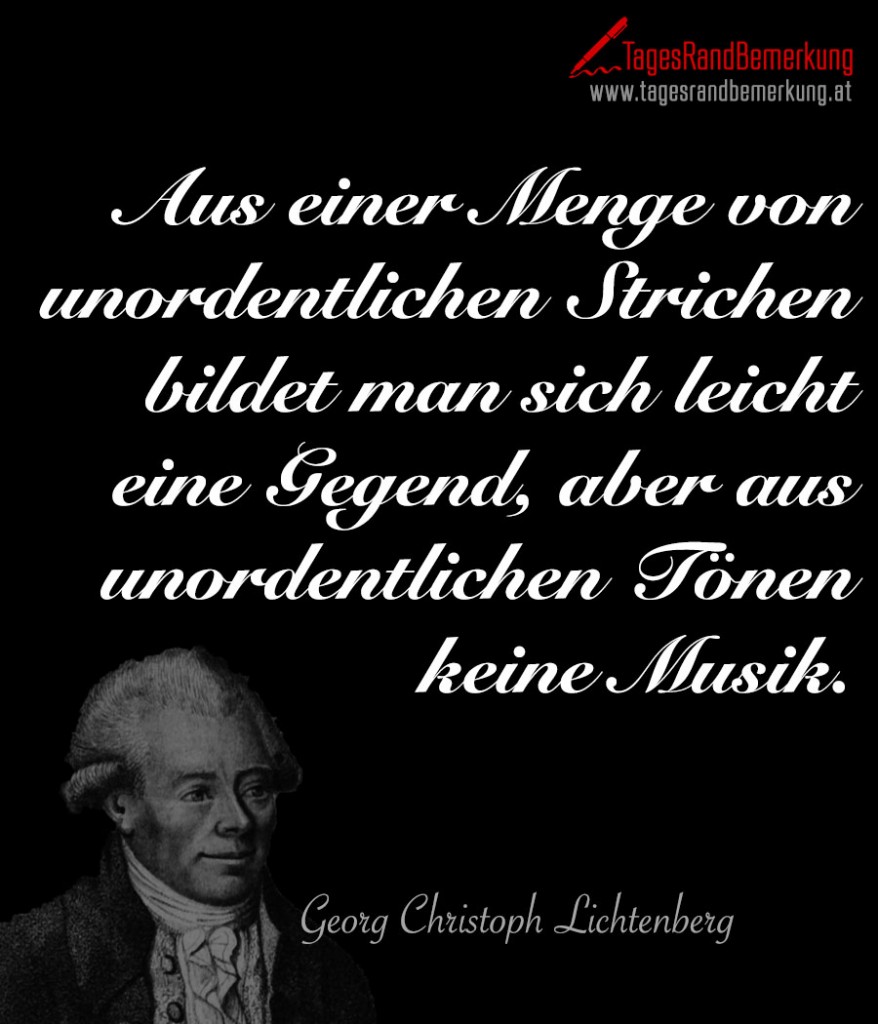 Zitate mit dem Schlagwort Christoph Lichtenberg der Die