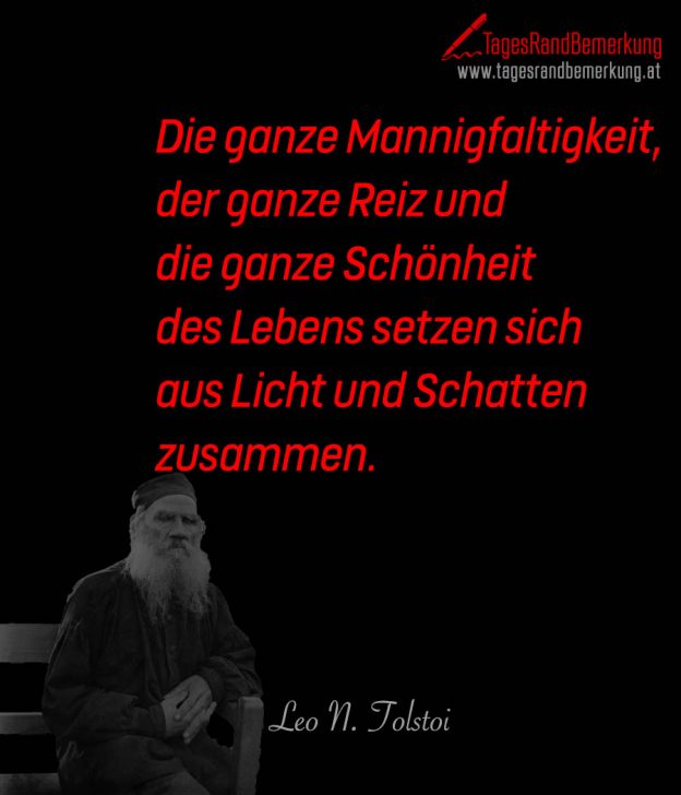 Zitate mit dem Schlagwort Leo N. Tolstoi der Die TagesRandBemerkung