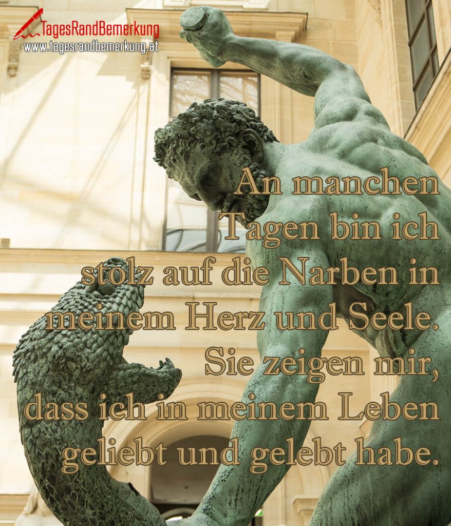 An manchen Tagen bin ich stolz auf die Narben in meinem Herz und Seele