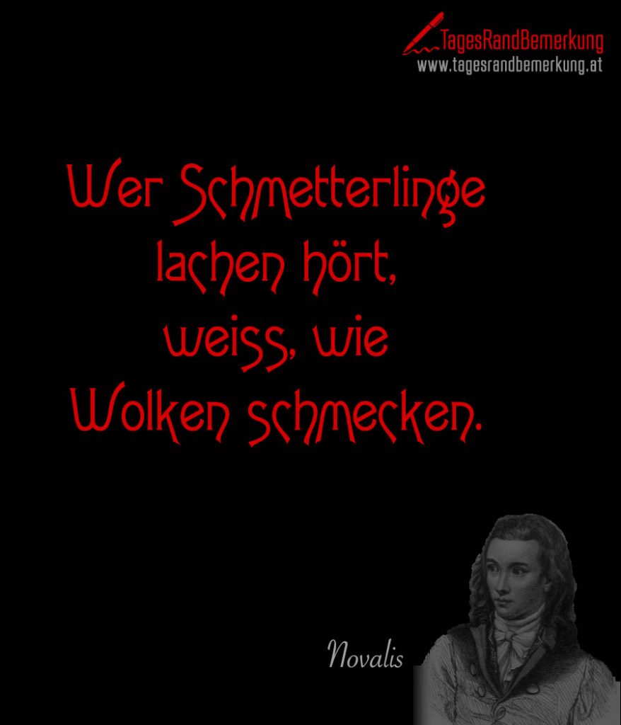 Zitate mit dem Schlagwort Novalis der Die TagesRandBemerkung