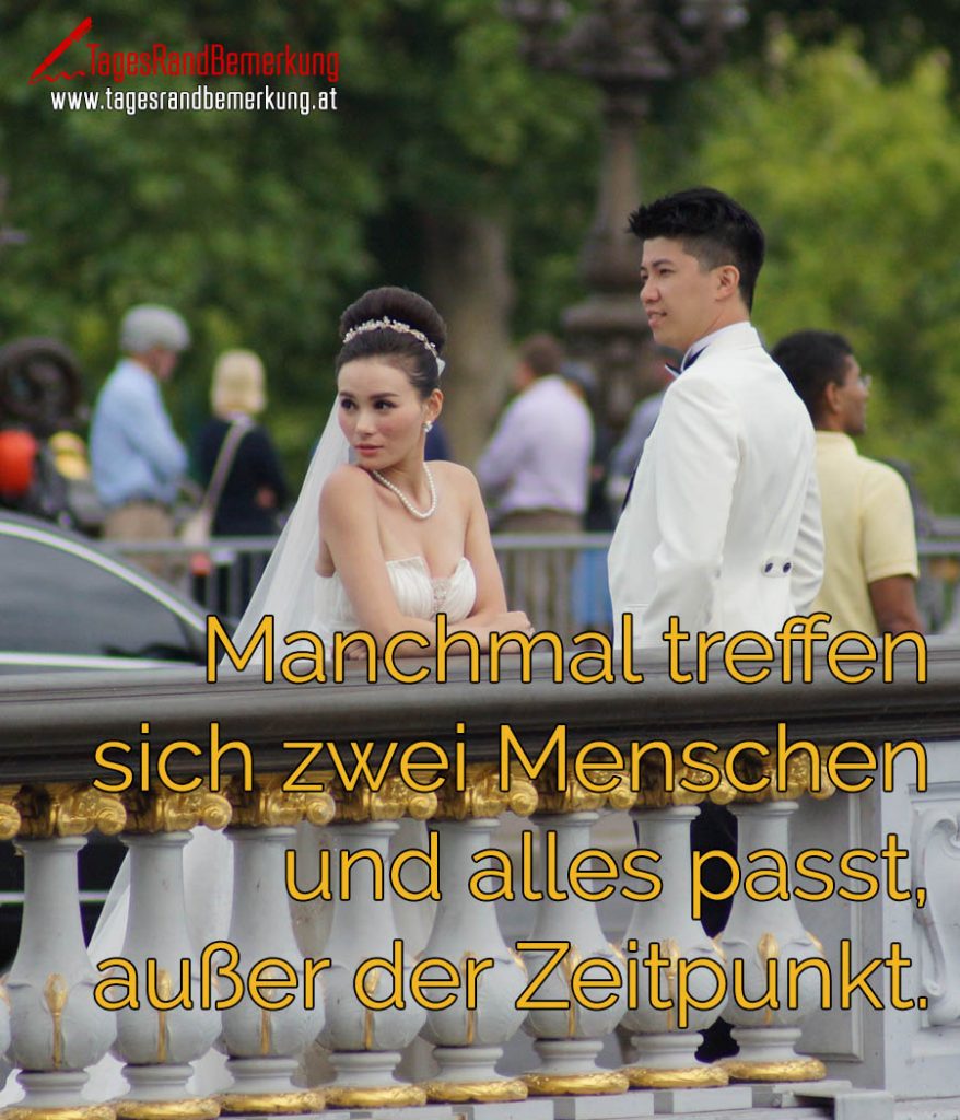 Manchmal treffen sich zwei Menschen und alles passt, außer der