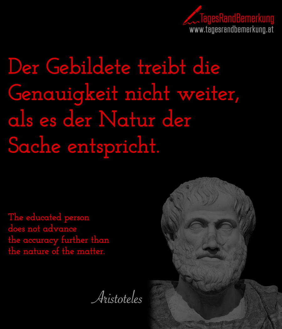 Zitate Mit Dem Schlagwort Aristoteles Der Die Tagesrandbemerkung